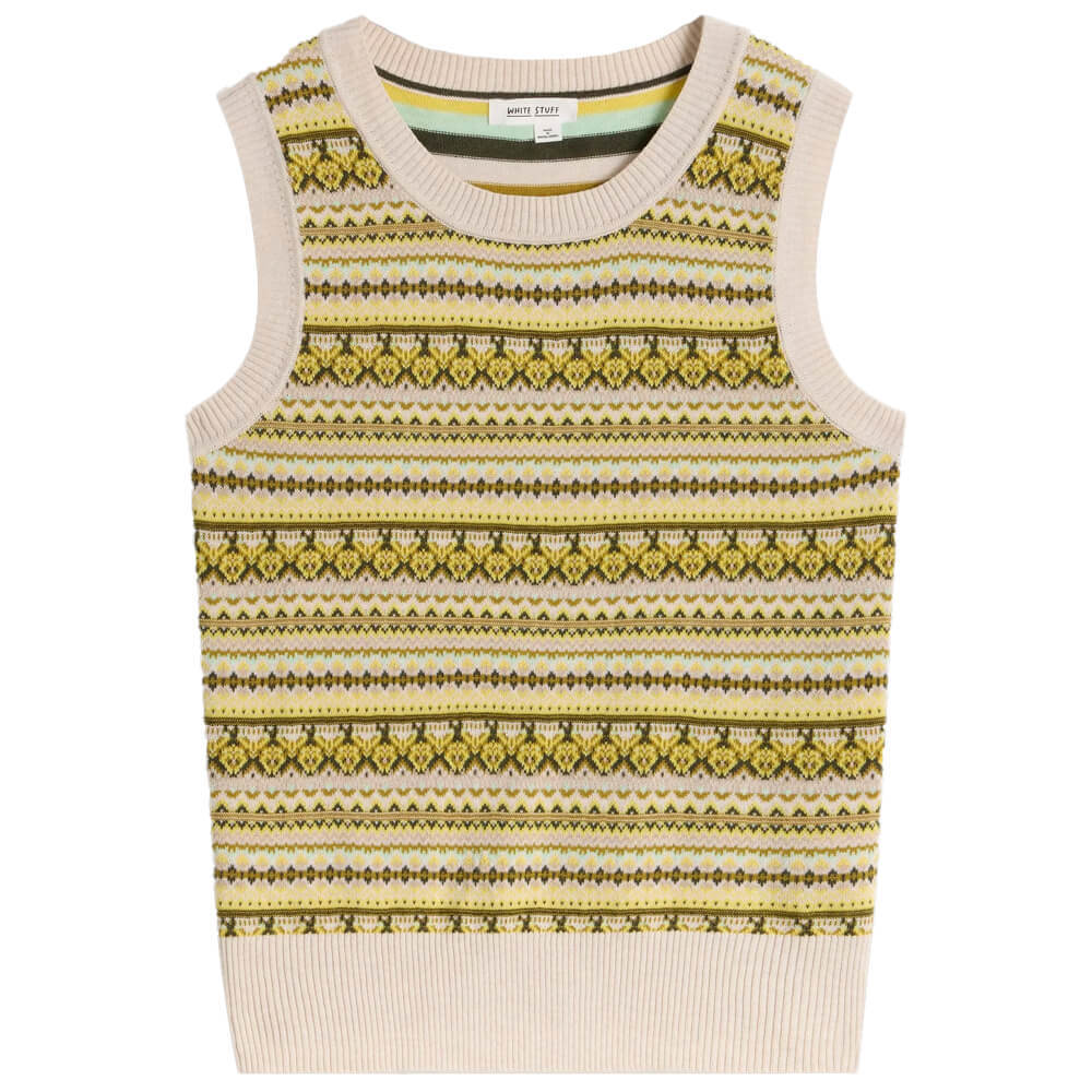 White Stuff Fairisle Stripe Tank